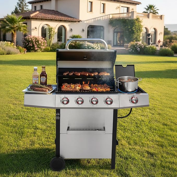 Griddle Grill Combo, Propane Gas and Charcoal Grill Combo, Outdoor BBQ Grills - Image 9
