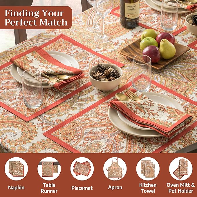 Maison d' Hermine Table Cloth Rectangle Table 100% Cotton 54 x 72 Inches - Image 4