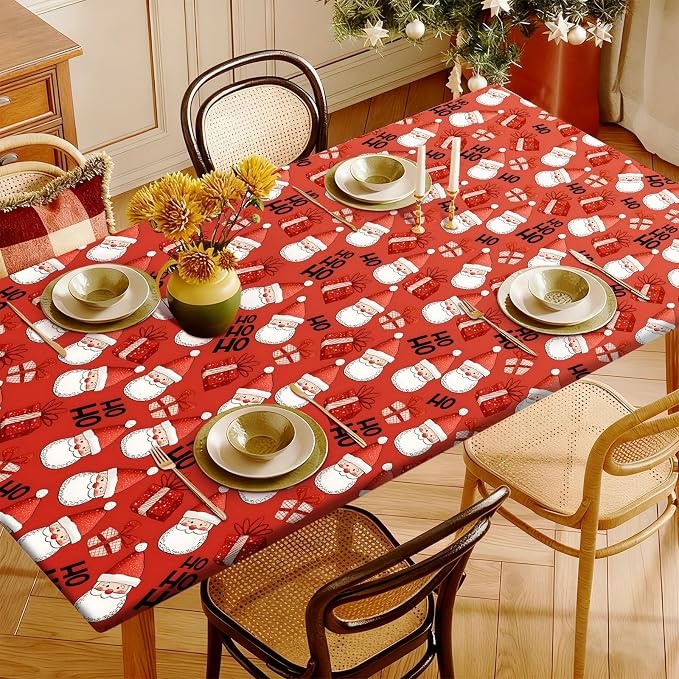 Rectangle Table Cloth Cover Waterproof Elastic Fitted Polyester Fitted by Unknown