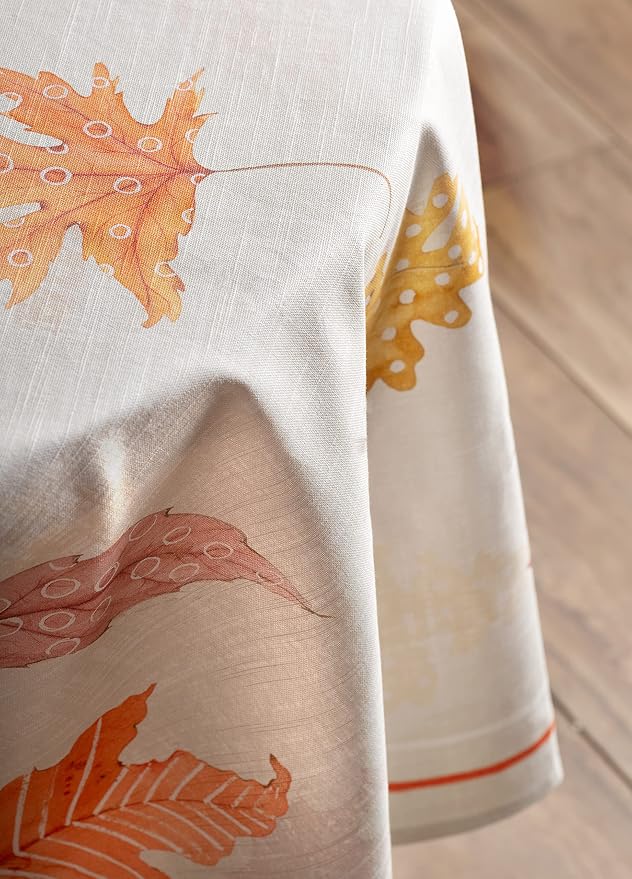 Maison d' Hermine Table Cloth Round Table 100% Cotton 69 Inches Fall Tablecloth - Image 7