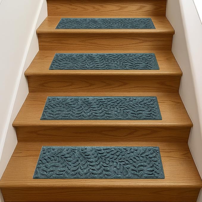 Bungalow Flooring Waterhog Stair Treads – 8 1/2 x 30 Inches, Water-Trapping - Image 2