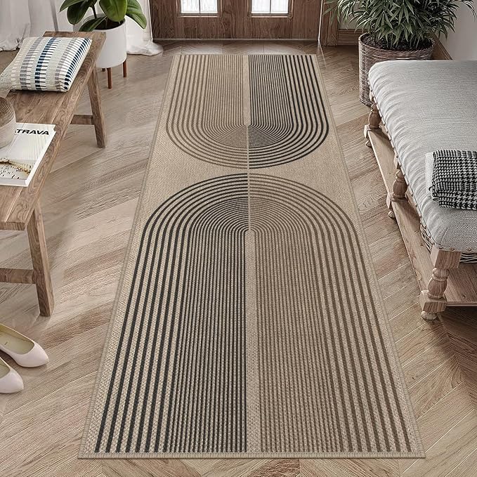 Easy Jute Rainbow Runner Rug, 2.6x8 Washable Rugs Runner - Image 5