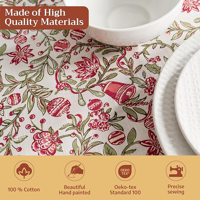 Maison d' Hermine Table Cloth Square Table 100% Cotton 54 x 54 Inches Fall - Image 3
