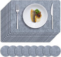 MOSAYT Placemats Set of 8, Heat Resistant Vinyl Place Mats by MOSAYT
