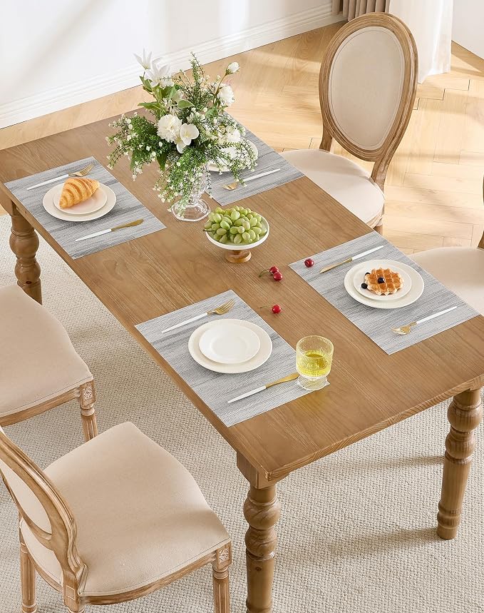 Leetaltree Lightsteel Black Placemats Set of 8 - Image 6