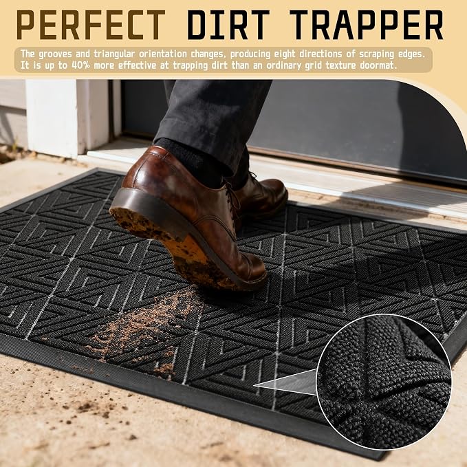 Yimobra Large Door Mat 47x24, All-Weather Waterproof Non-Slip Welcome Matt - Image 3