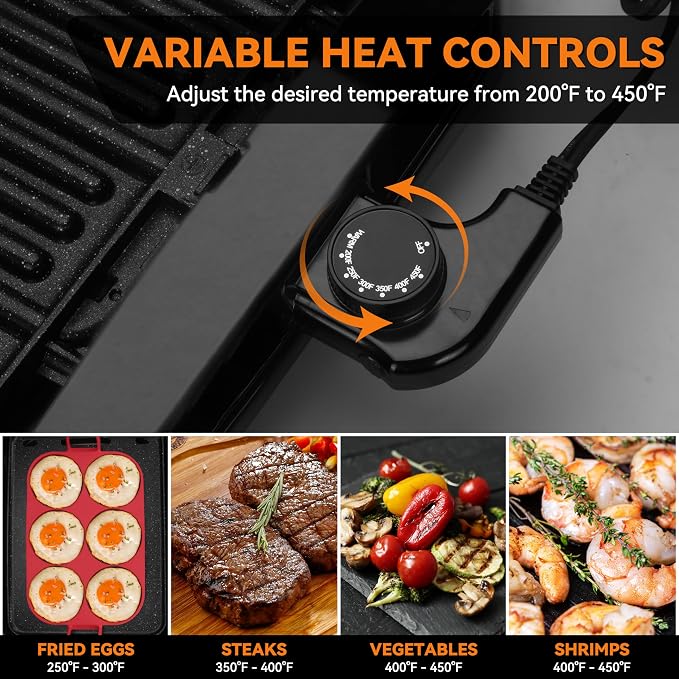 Baker’s Friend Indoor Griddle & Grill, Electric Griddle - Image 5