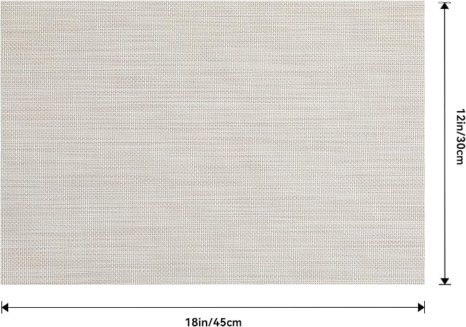 Leetaltree Beige White Placemats Set of 4 - Image 9