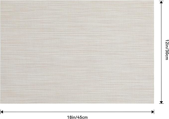 Leetaltree Beige White Placemats Set of 16 - Image 9