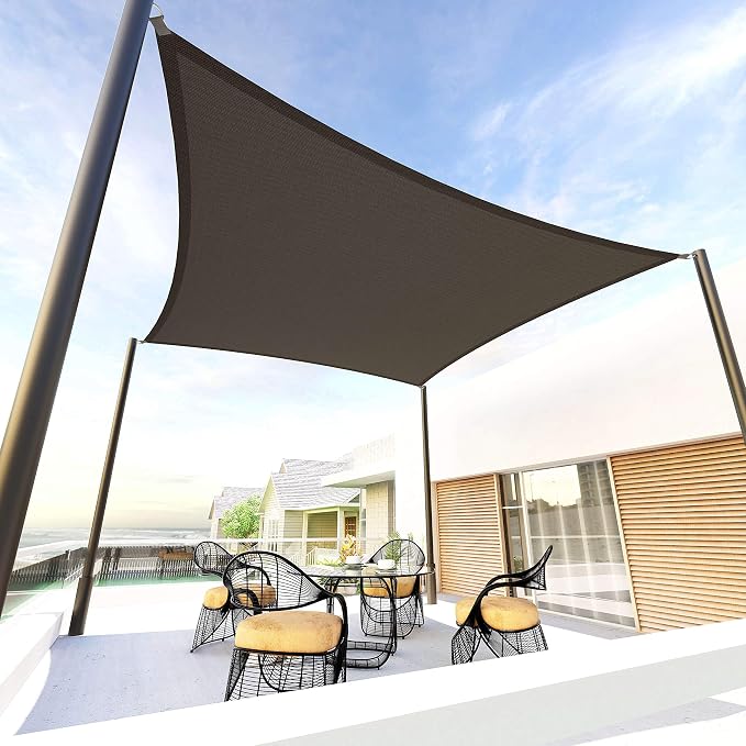 Tronssien Rectangle 16'x20' Sun Shade Sail, 95% UV Blockage Canopy Awning by Tronssien