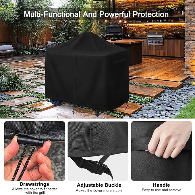 Charcoal Grills Cover for SNS Grills 22", 420D Heavy Duty Water-Resistant BBQ - Image 5