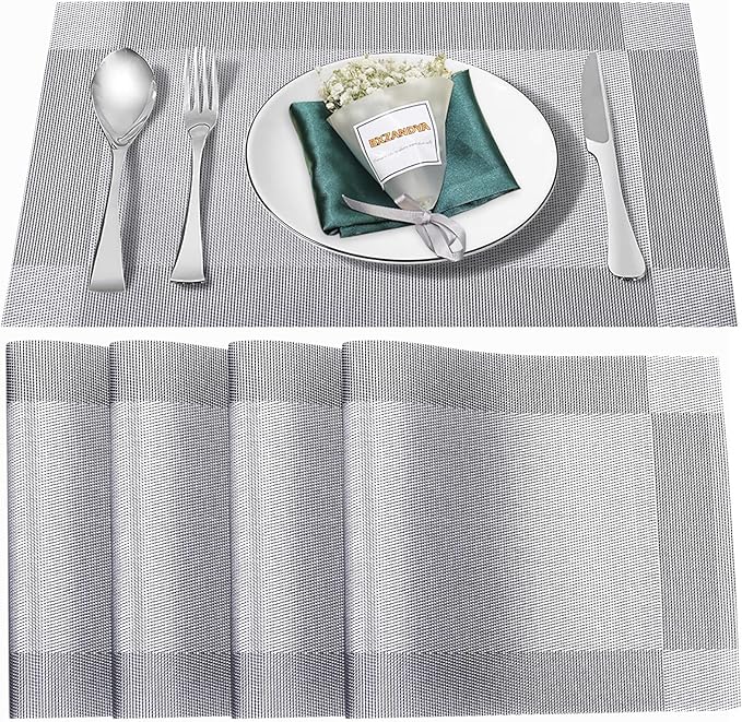 Placemats Set of 4, Heat and Stain Resistant Indoor/Outdoor Place mats - Image 2
