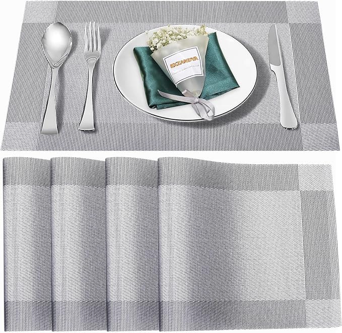 Placemats Set of 4, Heat and Stain Resistant Indoor/Outdoor Place mats - Image 3