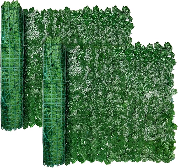 iCover 2PK 39 * 98in Artificial Ivy Privacy Fence Screen Cover, Highly Dense by iCOVER