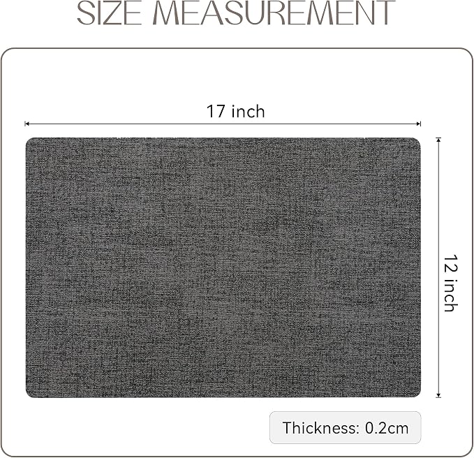 Romanstile Vinyl Placemats Set of 12-12 X 17 Inch - Image 6