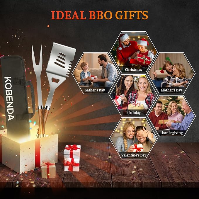 BBQ Grill Tools Set, Stainless Steel Grilling Set - Image 4
