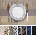 LEXMORE Placemats Set of 8 Vinyl/Plastic Woven Place Mats by lexmore