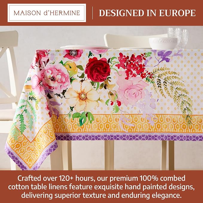 Maison d' Hermine Premium Table Cloth Square Table 100% Combed Cotton 70 x 70 - Image 3