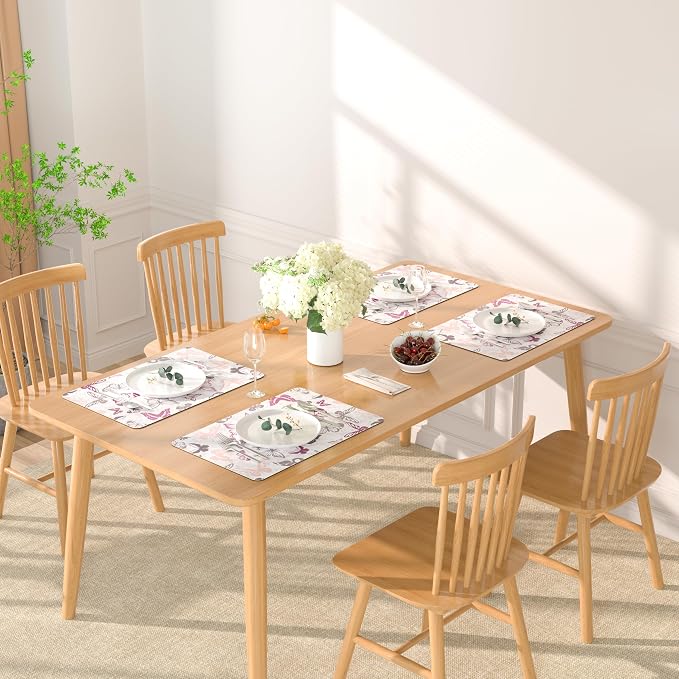 QIYI Placemats Set of 6, 12x18 Inch Faux Leather Place Mats - Image 7