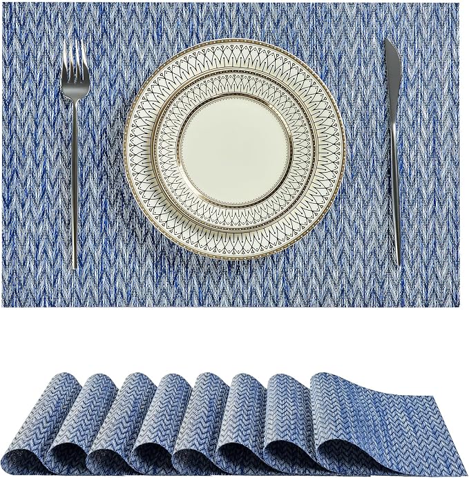 Leetaltree Blue Placemats Set of 8 by Leetaltree-ArtatEveryTable