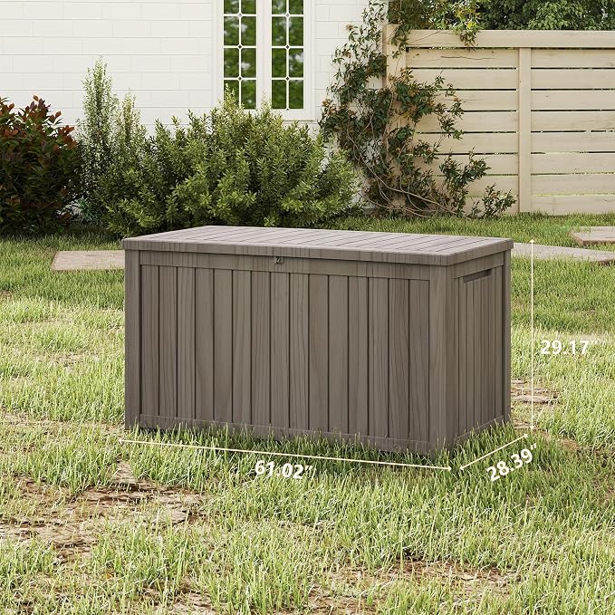 200 Gallon Outdoor Storage Box Waterproof, Resin Deck Boxes - Image 6