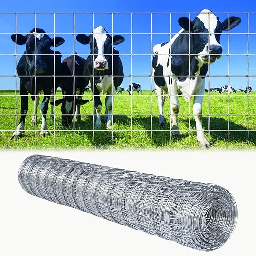 Farm Fence 6ft x 164ft Heavy Zinc Coating Cattle Deer Goat Fence, Galvanized by YESON