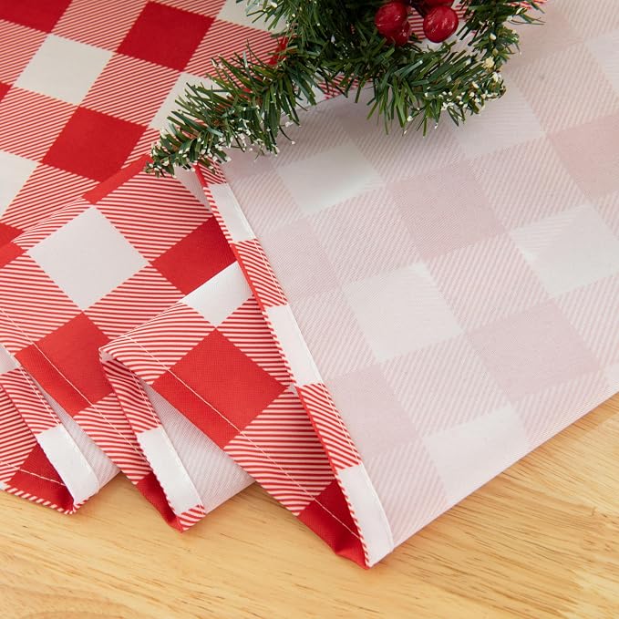 Waterproof Checkered Tablecloth Runner Fabric - Image 9