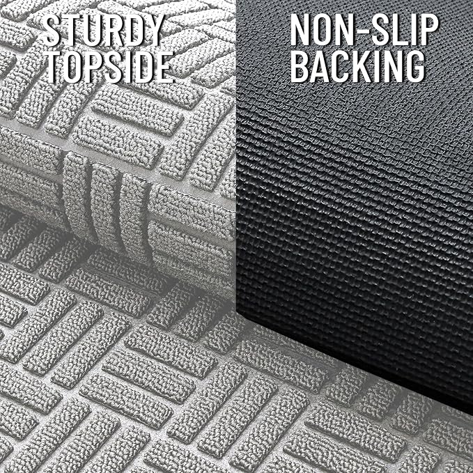 OLANLY Front Door Mat Outside Entrance 47x23, Heavy Duty Sturdy Natural Rubber - Image 4