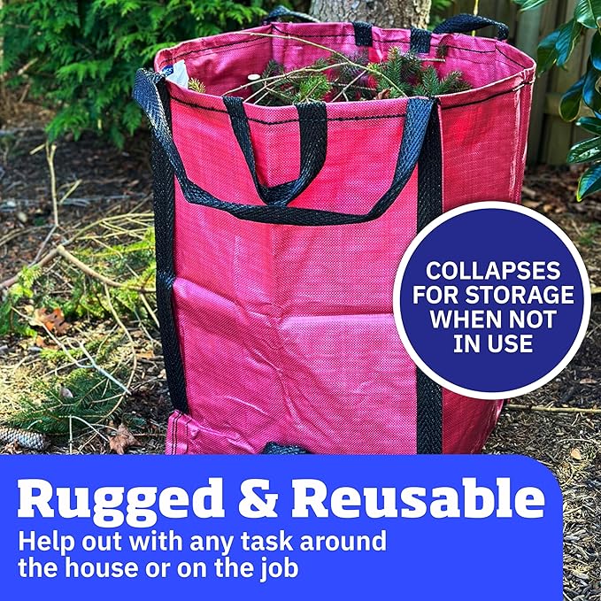DURASACK Heavy Duty Home and Yard Waste Bag 48-Gallon Woven Polypropylene - Image 4