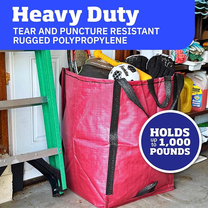 DURASACK Heavy Duty Home and Yard Waste Bag 48-Gallon Woven Polypropylene - Image 2
