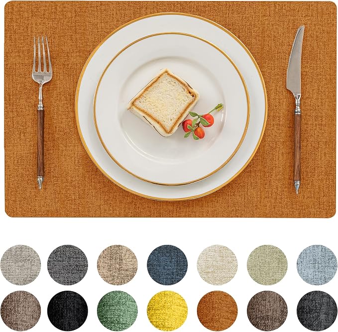 Romanstile Vinyl Placemats Set of 6-12 X 17 Inch by Romanstile