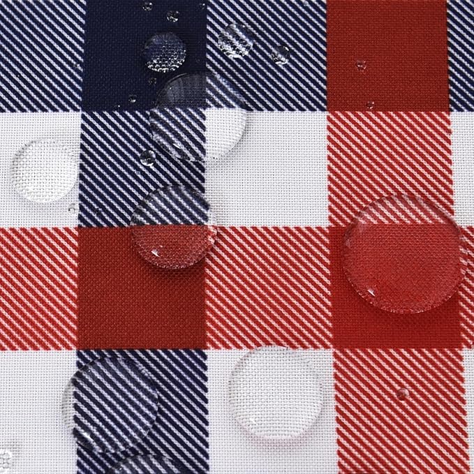 Waterproof Checkered Tablecloth Runner Fabric - Image 2