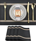 SLKQG Black Placemats Set of 4 by SLKQG