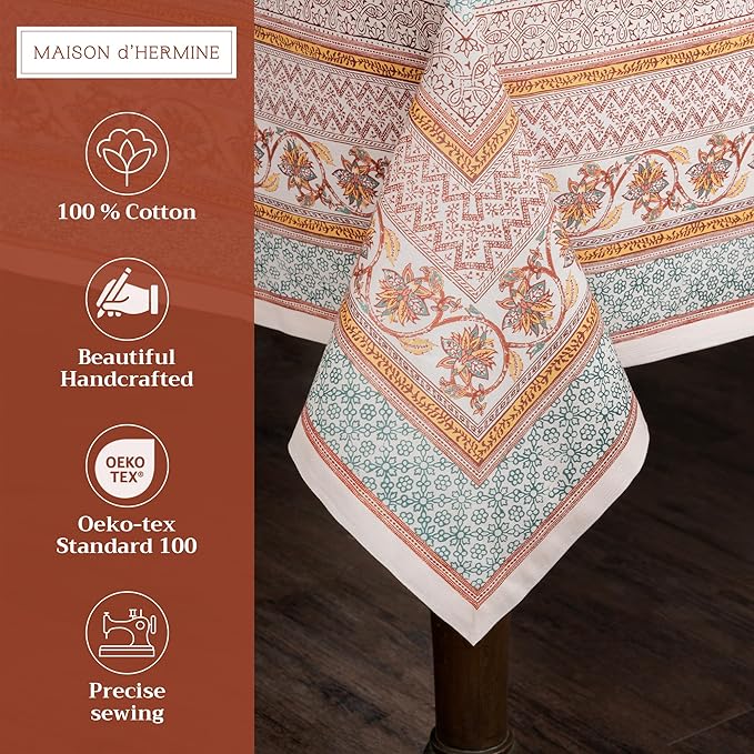 Maison d' Hermine Table Cloth Rectangle Table 100% Cotton 70 x 90 Inches Fall - Image 2