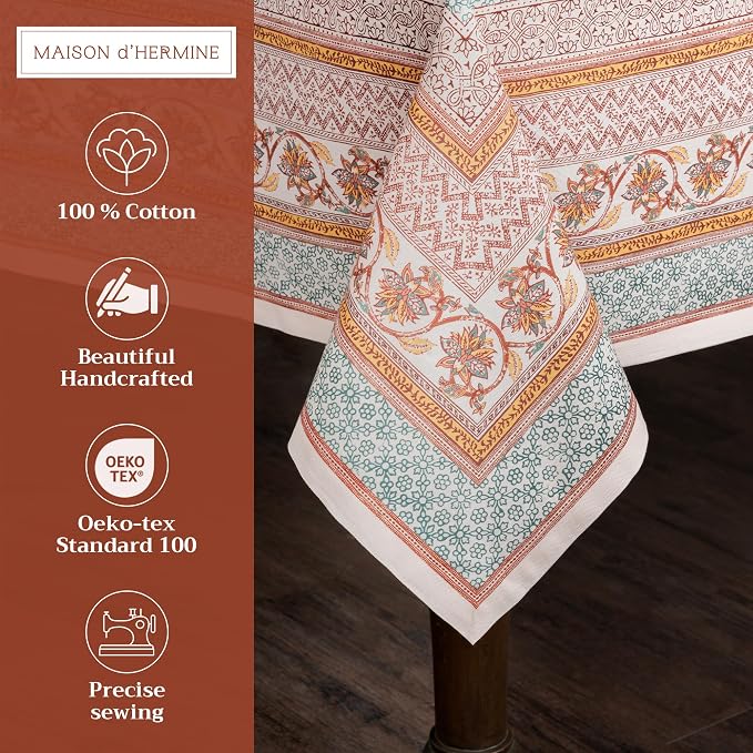 Maison d' Hermine Table Cloth Rectangle Table 100% Cotton 60 x 108 Inches Fall - Image 2