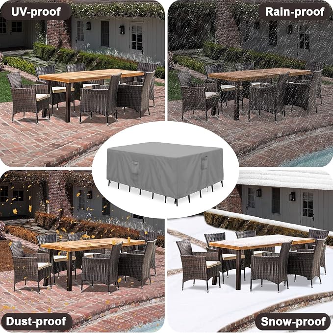 PureFit Patio Furniture Covers, Outdoor Table Furniture Cover Waterproof - Image 6