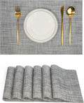 Placemats Set of 6，Non-Slip PVC Weave Table Mats Easy to Clean，Heat Resistant by flohar