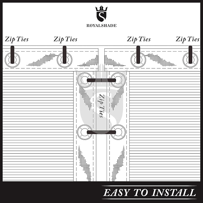 Royal Shade Custom Size 4' x 26' Beige Fence Privacy Screen Windscreen Cover - Image 9