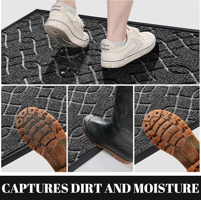 Yimobra Large Door Mat 36x24, All-Season Waterproof Doormat Outdoor Entrance - Image 4