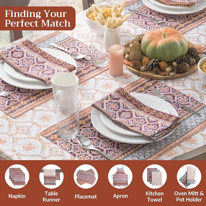 Maison d' Hermine Table Cloth Rectangle Table 100% Cotton 60 x 120 Inches Fall - Image 4
