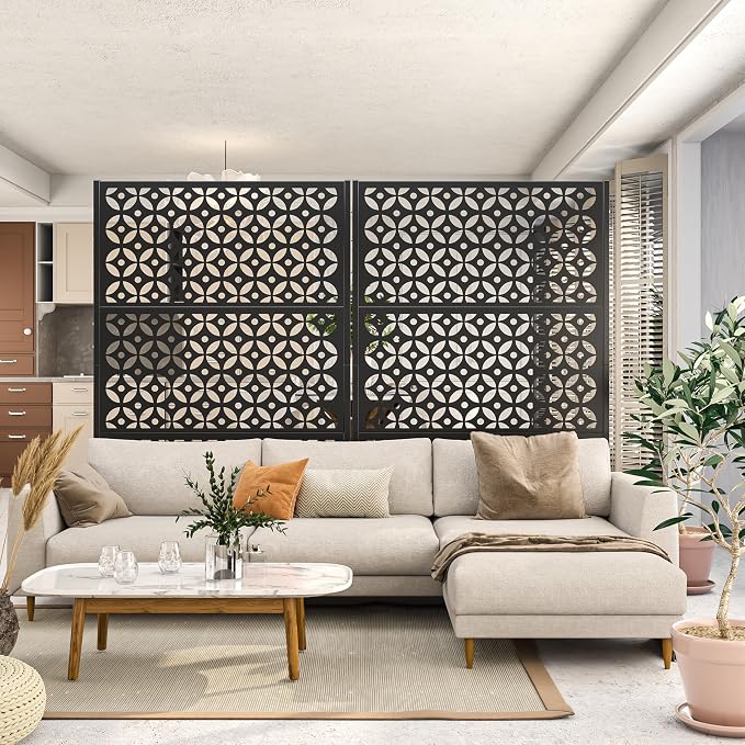 Metal Privacy Screen Outdoor, Decorative Privacy Panels Shield - Image 3