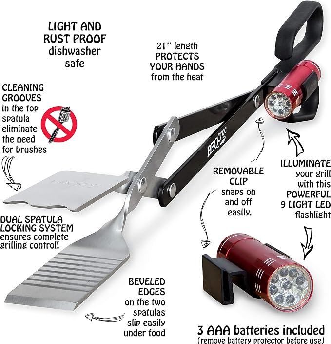 BBQCroc 3-in-1 Barbecue Tool 21-inch - Image 3