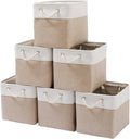 11 x 11 Inch Cube Storage Bins, 6 Pack Large Collapsible Fabric Storage Bin by Midmmvick