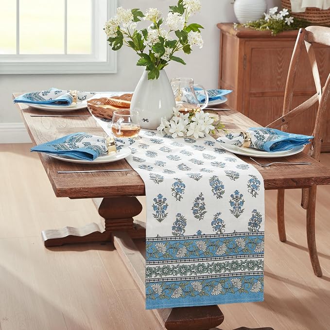 Elrene Home Fashions Tropez Paisley Block Print Coastal Stain & Water Resistant by ElreneHomeFashions