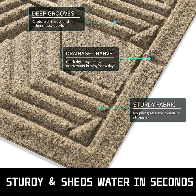 Yimobra Door Mats Outdoor 29.5x17, All-Season Waterproof Outdoor Mats - Image 2