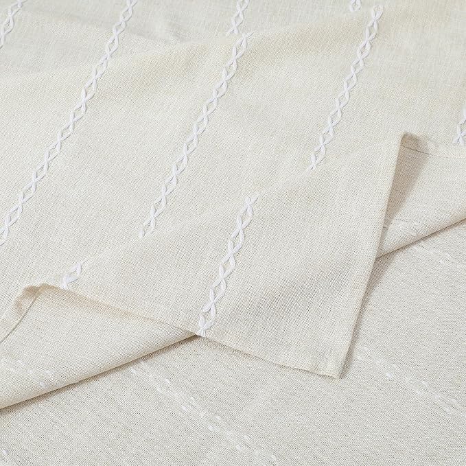 Chassic 60 x 60 inches Farmhouse Style Linen tablecloths, Wrinkle Resistant - Image 6