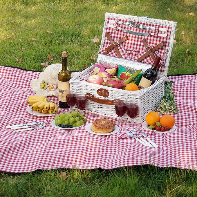 HappyPicnic Fitted Picnic Baskets Cooler Set - Image 2