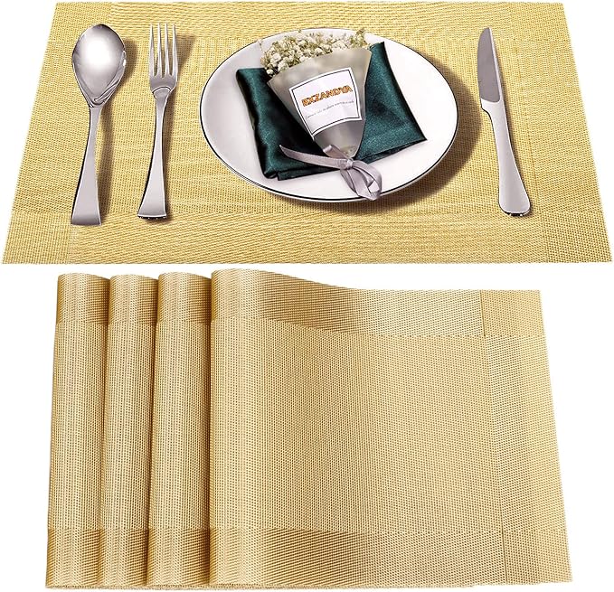 Placemats Set of 4, Heat and Stain Resistant Indoor/Outdoor Place mats by BxzanDya-LifeSmartMaker