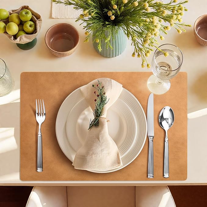 Roxifina Faux Leather Placemats Set of 4 - Image 7