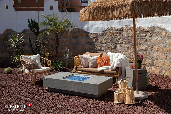 Elementi+ | Monte Carlo Gas Fire Pit Cast Concrete 60" Rectangular Fire Table - Image 4